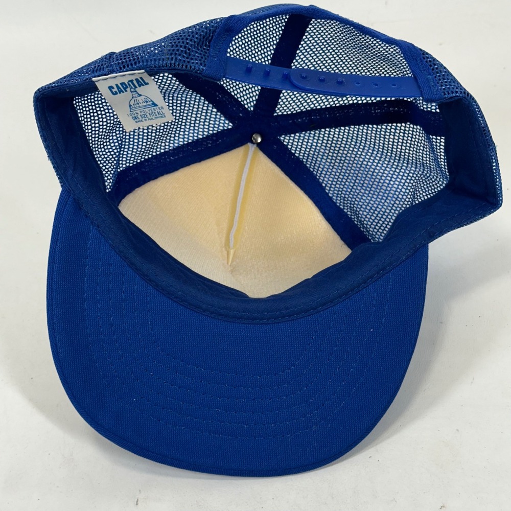 Vintage Capital Blue Velvet Transport Canton Ohio Trucker Hat Blue Snapback - Picture 6 of 7